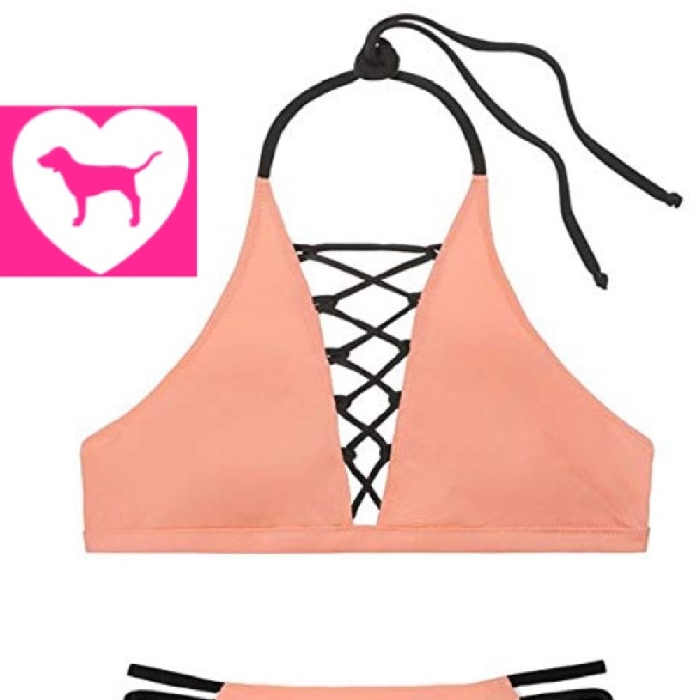 PINK Victoria’s Secret strappy front bikini top